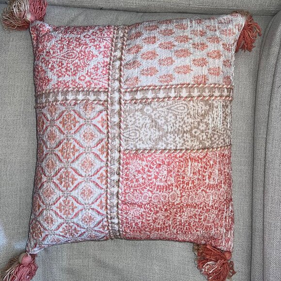 Custom Bohemian Luxury Throw Pillows Multi-pattern Corals Creams Taj Mahal Style - Picture 6 of 12